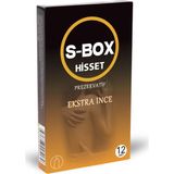 S-Box Hisset Ekstra İnce Prezervatif 12 Adet Yüksek Hassasiyet ve Güvenlik Sağlar
