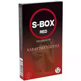 S BOX S Box 12 Li Prezervatif Kabartmalı Yüzeyli Red ( Haz )