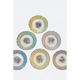 S.clairy Flashy Yellow Flowers Mix 6lı Pasta Tabağı 19CM - 1 lt - Renkli