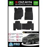 S-Dizayn 3D Pro Havuzlu Paspas A+ Kalite Kauçuk Malzemeden Siyah Renk Katlanabilir Özellikli