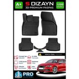 S-Dizayn Audi A3 3D Pro Havuzlu Paspas 2017 Üzeri A+ Kalite - Renk - Siyah