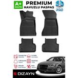 S-Dizayn Audi A4 3D Pro Havuzlu Paspas 2011-2016 A+ Kalite - Siyah
