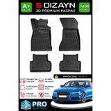 S-Dizayn Audi A4 3D Pro Havuzlu Paspas 2016 Üzeri A+ Kalite 3DS-SDZ212 - Siyah