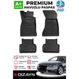 S-Dizayn Audi A5 3D Pro Havuzlu Paspas 2016 Üzeri A+ Kalite - Siyah