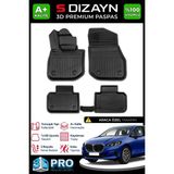 S-Dizayn Bmw 2 Serisi U06 Active Tourer 3D Pro Havuzlu Paspas 2021 Üzeri A+ Kalite - Siyah