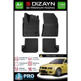 S-Dizayn Bmw 3 Serisi E46 3D Pro Havuzlu Paspas 1997-2006 A+ Kalite - Siyah