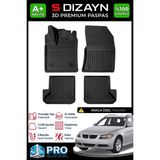 S-Dizayn Bmw 3 Serisi E91 3D Pro Havuzlu Paspas 2004-2013 A+ Kalite - Siyah