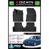 S-Dizayn Bmw 3 Serisi F30 3D Pro Havuzlu Paspas 2012-2019 A+ Kalite 3DS-SDZ184 - Siyah