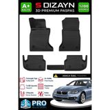 S-Dizayn Bmw 5 Serisi F10 3D Pro Havuzlu Paspas 2013-2016 A+ Kalite - Siyah