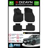 S-Dizayn Bmw Ix1 3D Pro Havuzlu Paspas 2024 Üzeri A+ Kalite 3DS-SDZ255 - Siyah