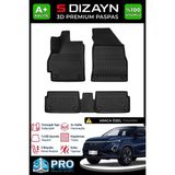 S-Dizayn Chery Omoda 5 3D Pro Havuzlu Paspas 2022 Üzeri A+ Kalite 3DS-SDZ001 - Siyah