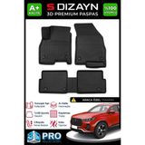 S-Dizayn Chery Tiggo 7 Pro 3D Pro Havuzlu Paspas 2022-2025 A+ Kalite - Siyah