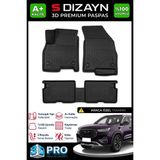 S-Dizayn Chery Tiggo 8 Pro 3D Pro Havuzlu Paspas 2022-2025 A+ Kalite - Siyah