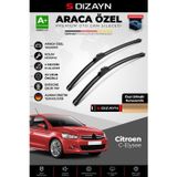 S-Dizayn Citroen C-Elysee Ön Cam Silecek Seti 2012 Üzeri Premium Araca Özel 60-40 Cm A+ Kalite