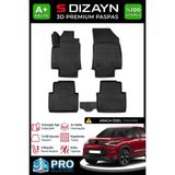 S-Dizayn Citroen C3 Aircross 3D Pro Havuzlu Paspas 2017-2024 A+ Kalite 3DS-SDZ103 - Siyah