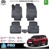 S-Dizayn Citroen C3 Aircross 3D Pro Havuzlu Paspas 2017 Üzeri A+ Kalite - Siyah
