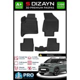 S-Dizayn Citroen C3 Aircross Benzinli 3D Pro Havuzlu Paspas 2025 Üzeri A+ Kalite - Renk - Siyah