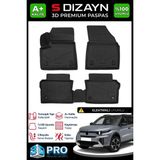 S-Dizayn Citroen C3 Aircross Elektrikli 3D Pro Havuzlu Paspas 2025 Üzeri A+ Kalite - Siyah