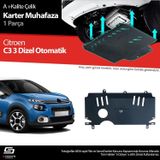 S-dizayn Citroen C3 Dizel Otomatik Çelik Karter Muhafaza 2017 Üzeri A+ Kalite