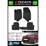 S-Dizayn Citroen C4 3D Pro Havuzlu Paspas 2021 Üzeri A+ Kalite 3DS-SDZ032 - Siyah