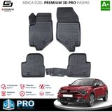 S-Dizayn Citroen C4 Elektrikli 3D Pro Havuzlu Paspas 2022 Üzeri A+ Kalite - Siyah