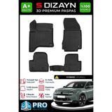 S-Dizayn Citroen C4 Hybrid 3D Pro Havuzlu Paspas 2025 Üzeri A+ Kalite 3DS-SDZ287 - Siyah