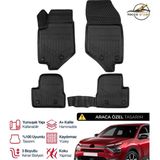 S-Dizayn Citroen C4X 3D Plus Havuzlu Paspas 2022+ - Siyah