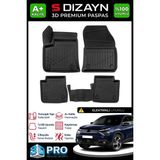 S-Dizayn Citroen C4X Elektrikli 3D Pro Havuzlu Paspas 2023 Üzeri A+ Kalite 3DS-SDZ187 - Siyah