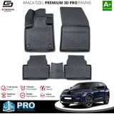 S-Dizayn Citroen C5 Aircross 3D Pro Havuzlu Paspas 2017 Üzeri A+ Kalite - Siyah