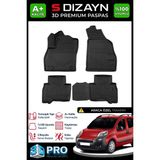 S-Dizayn Citroen Nemo 3D Pro Havuzlu Paspas 2008 Üzeri A+ Kalite 3DS-SDZ070 - Siyah