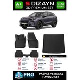 S-Dizayn Cupra Terramar 3D Pro Havuzlu Paspas ve Üst Bagaj Havuzu Seti (2'li Set) 2024 Üzeri A+ Kalite - Siyah