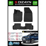 S-Dizayn Dacia Duster 3D Pro Havuzlu Paspas 2018-2022 A+ Kalite 3DS-SDZ190 - Siyah