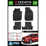 S-Dizayn Dacia Logan 3D Pro Havuzlu Paspas 2013 Üzeri A+ Kalite - Siyah