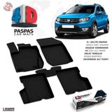 S-Dizayn Dacia Sandero 2 4D Havuzlu Paspas 2013-2020 A+ Kalite - Siyah