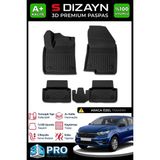 S-Dizayn Dacia Sandero 3D Pro Havuzlu Paspas 2020 Üzeri A+ Kalite 3DS-SDZ189 - Siyah