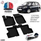 S-Dizayn Dacia Sandero 4D Havuzlu Paspas 2008-2013 A+ Kalite - Siyah