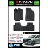 S-Dizayn DFSK E5 Benzinli 3D Pro Havuzlu Paspas 2024 Üzeri A+ Kalite - Siyah