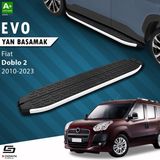 S-Dizayn Fiat Doblo 2 Uzun Şase Evo Aluminyum Yan Basamak 223 cm 2010-2023 - Siyah