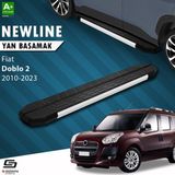 S-Dizayn Fiat Doblo 2 Uzun Şase Newline Aluminyum Yan Basamak 223 cm 2015-2023 A+ Kalite