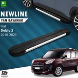 S-Dizayn Fiat Doblo 2 Uzun Şase Newline Krom Yan Basamak 223 cm 2010-2023 A+ Kalite