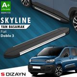 S-Dizayn Fiat Doblo 3 Kısa Şase Skyline Krom Yan Basamak 203 Cm 2023 Üzeri A+ Kalite - 1 - (ClearEyelets)Black-RadiantOrchid