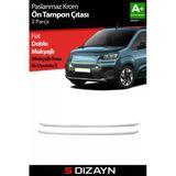 S-Dizayn Fiat Doblo 3 Krom Ön Tampon Çıtası 2 Prç 2023 Üzeri A+ Kalite