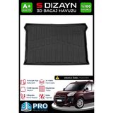 S-Dizayn Fiat Doblo Geniş Aile 3D Pro Bagaj Havuzu 2010-2022 A+ Kalite - Siyah