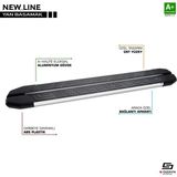 S-Dizayn Fiat Doblo Uyumlu Newline Krom Yan Basamak 183 cm 2001-2010
