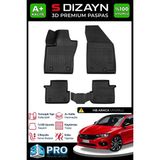 S-Dizayn Fiat Egea Hb 3D Pro Havuzlu Paspas 2015 Üzeri A+ Kalite 3DS-SDZ243 - Siyah