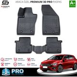 S-Dizayn Fiat Egea Hb 3D Pro Havuzlu Paspas 2015 Üzeri A+ Kalite - Siyah