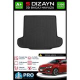 S-Dizayn Fiat Egea Sedan 3D Pro Bagaj Havuzu 2015 Üzeri A+ Kalite - Siyah