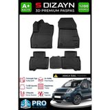 S-Dizayn Fiat Fiorino 3D Pro Havuzlu Paspas 2020 Üzeri A+ Kalite 3DS-SDZ192 - Siyah