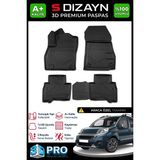 S-Dizayn Fiat Fiorino 3D Pro Havuzlu Paspas 2020 Üzeri A+ Kalite - Siyah