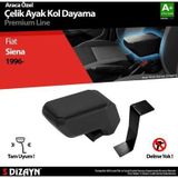 S Dizayn Fiat Siena ABS Siyah 1996 Üzeri A+Kalite Çelik Ayaklı Kolçak